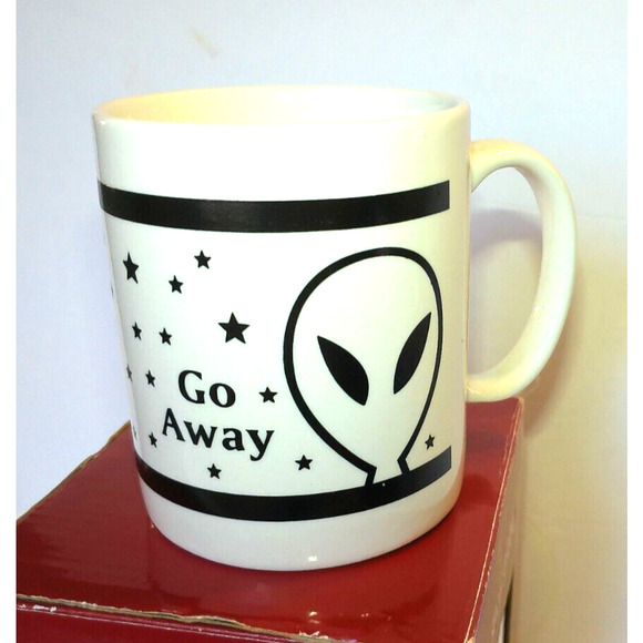 Roswell New Mexico GO AWAY Alien Coffee Mug Cup - Picture 1 of 6